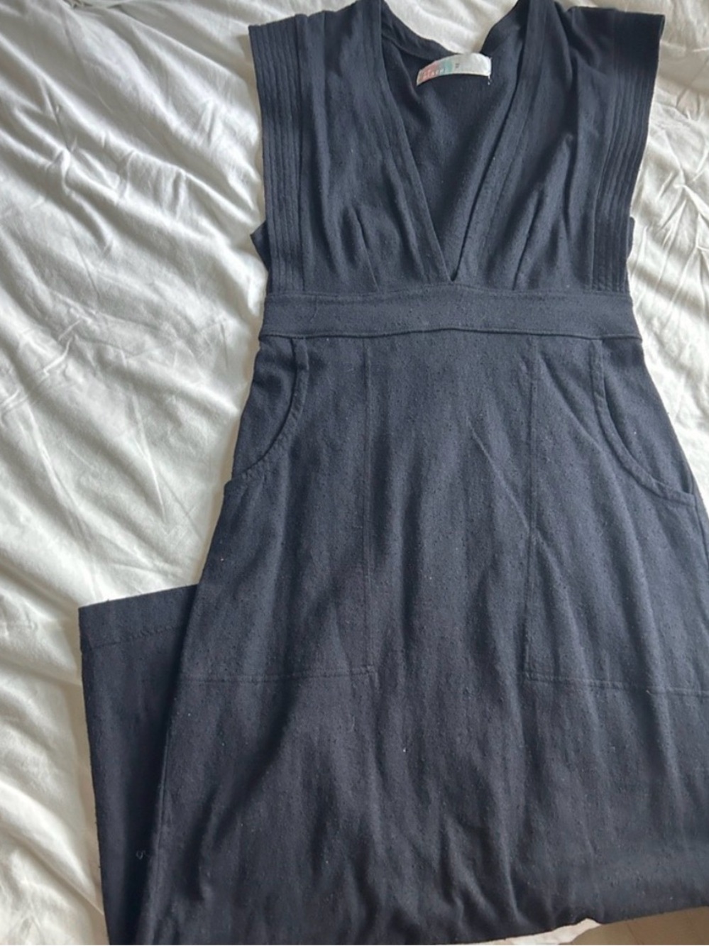 Free People Black V-Neck beach Dress